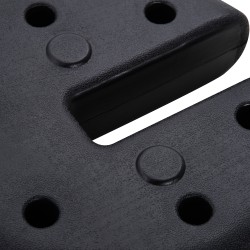 Paviljongin jalkapainot HDPE Ø25 x 6 cm 4 kpl musta, täytettävä jopa 5 kg per paino