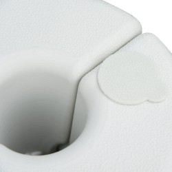 Paviljongin ja juhlateltan jalustapainot PE 25 cm, täytettävä, 4 kpl, valkoinen