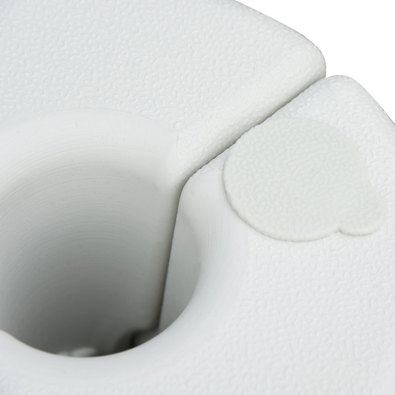 Paviljongin ja juhlateltan jalustapainot PE 25 cm, täytettävä, 4 kpl, valkoinen