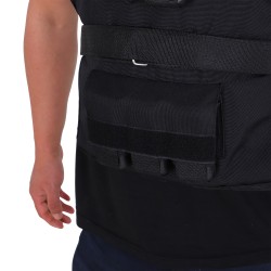 Säädettävä painoliivi 30 kg lihas- ja kestävyysharjoitteluun, Oxford-kangas, musta