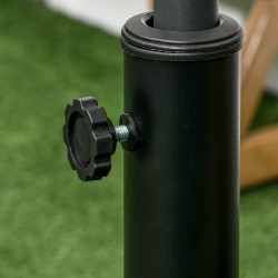 Aurinkovarjon jalusta ulkokäyttöön, hartsi ja teräs, Ø53,5 x 33 cm, 18 kg, pronssi