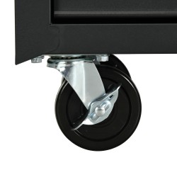 Työkalukaappi pyörillä teräs 69 x 33 x 75 cm 7 laatikkoa 150 kg mattamusta