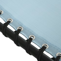 Taitettava aurinkovuode ulkokäyttöön, teräsrunko ja hengittävä verkkokangas, 189 x 58 x 30 cm, sinivihreä