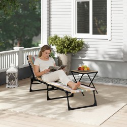 Aurinkotuoli taitettava teräsrunko verkkokangas 189 x 58 x 30 cm monivärinen