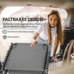 Aurinkotuoli taittuva teräsrunko verkkokangas 189 x 58 x 30 cm vaaleanharmaa