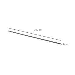 Liukuoven kiskosarja, hiiliteräs, 2 m, max 100 kg, ruskea