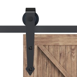 Liukuoven kiskosarja, hiiliteräs, 2 m, max 100 kg, ruskea