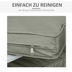 Istuin- ja selkätyynysetti tuoleihin, polyesteri, 56 x 52/46 x 7 cm, 2-osainen, tummanharmaa