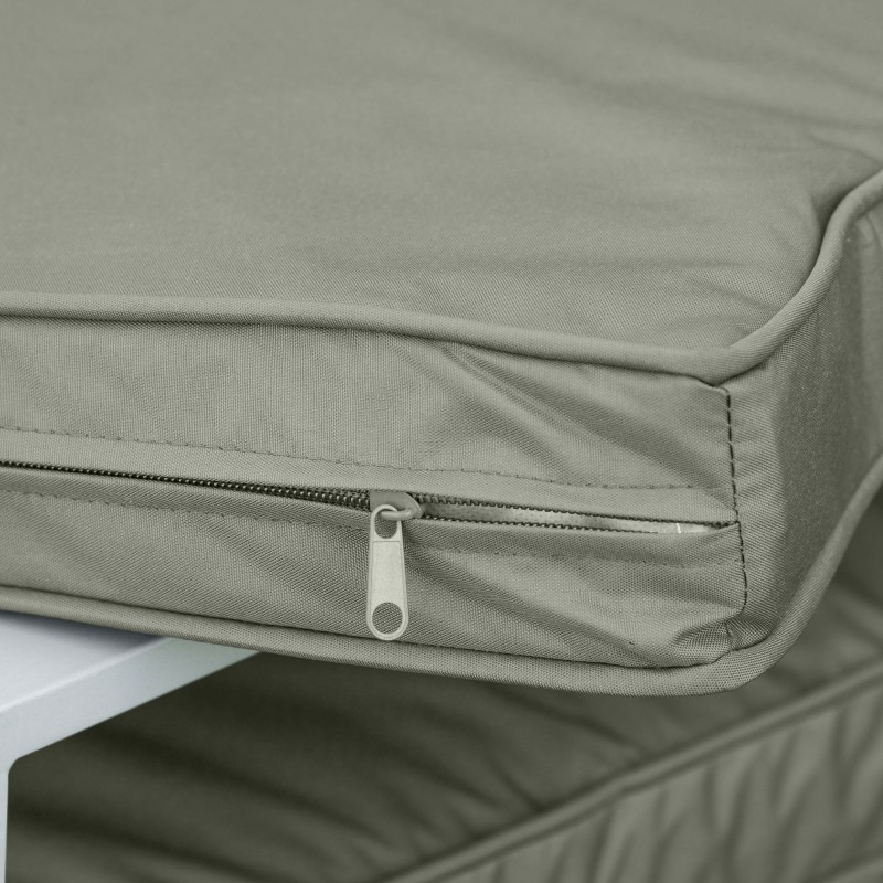 Istuin- ja selkätyynysetti tuoleihin, polyesteri, 56 x 52/46 x 7 cm, 2-osainen, tummanharmaa