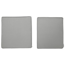 2 osainen istuin ja selkänojapehmustesetti polyesteri 56 x 52 x 7 cm vaaleanharmaa