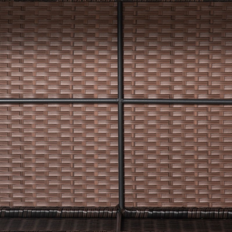 Puutarhan sivupöytä ja sohvapöytä polyrottinkia 85 x 50 x 39 cm ruskea