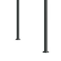 Pergola terassille ja puutarhaan, metallirunko, liukuva katos, 3x2 m, musta/harmaa