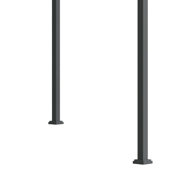 Pergola terassille ja puutarhaan, metallirunko, liukuva katos, 3x2 m, musta/harmaa