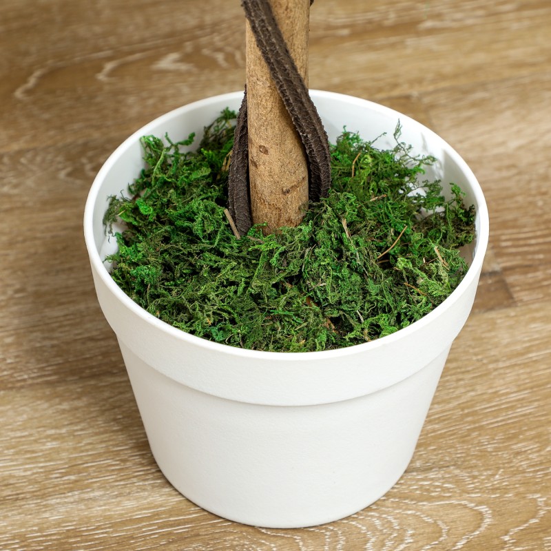 Tekokasvi ruukussa, sementtipohja, muovi ja kangas, Ø18 x 90 cm, 2 kpl, valkoinen