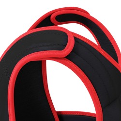 Painoliivi 20 kg, säädettävä, kaksinkertaiset vyöt, Oxford-kangas, 60 x 50 cm, musta/punainen