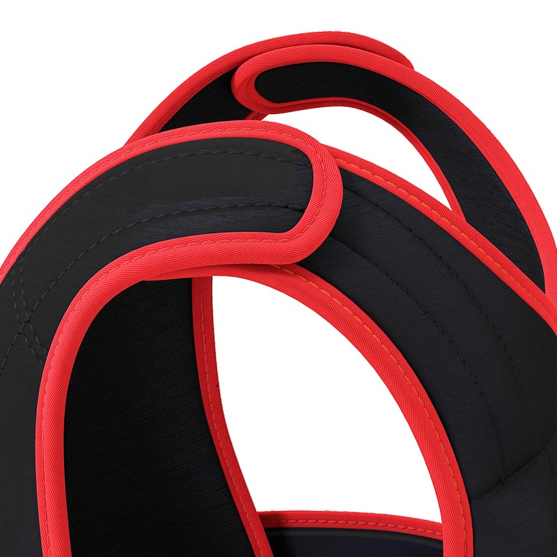 Painoliivi 20 kg, säädettävä, kaksinkertaiset vyöt, Oxford-kangas, 60 x 50 cm, musta/punainen