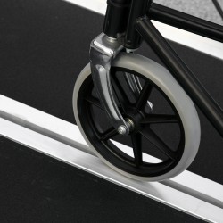 Pyörätuoliramppi ja rollaattoriramppi alumiinia, taittuva, 91 x 72 x 5 cm, 270 kg, musta