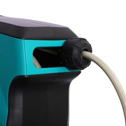 Seinään kiinnitettävä letkukela 15 m, 180° kääntyvä, muovi, monitoimisuihku, pakkasenkestävä, vihreä/musta