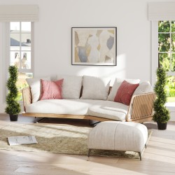 Tekohavukasvi spiraalin muotoinen, ruukussa, muovi, 90 cm, vihreä