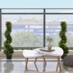 Tekohavukasvi spiraalin muotoinen, ruukussa, muovi, 90 cm, vihreä