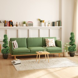 Keinotekoinen kierremuotoinen pensas ruukussa 90 cm, 2 kpl, vihreä