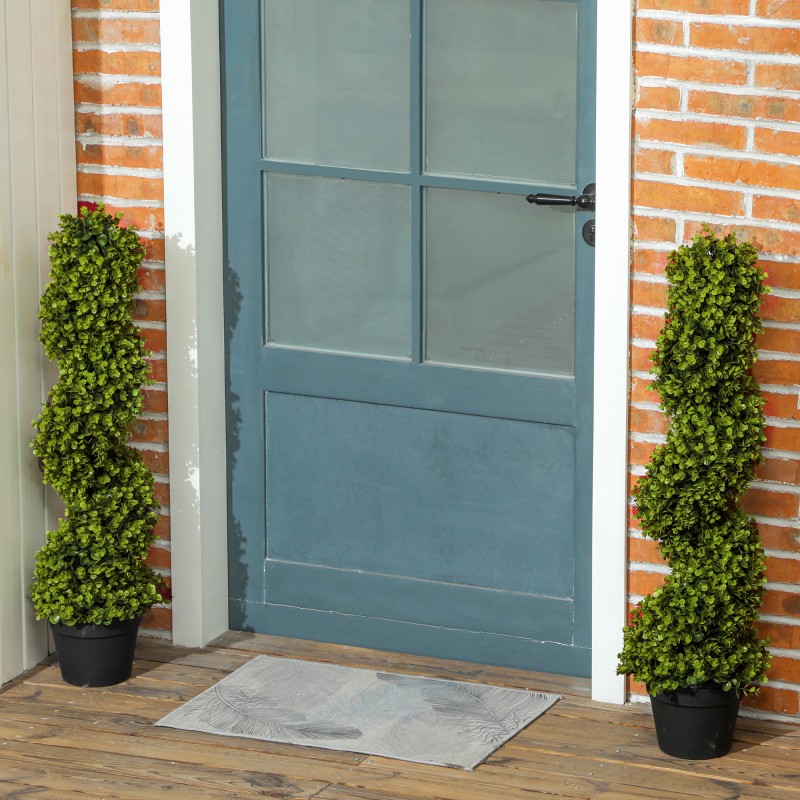 Keinotekoinen spiraalipensas ruukussa 90 cm, 2 kpl, sisä- ja ulkokäyttöön, vihreä