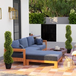 Keinotekoinen spiraalipensas ruukussa 90 cm, 2 kpl, sisä- ja ulkokäyttöön, vihreä