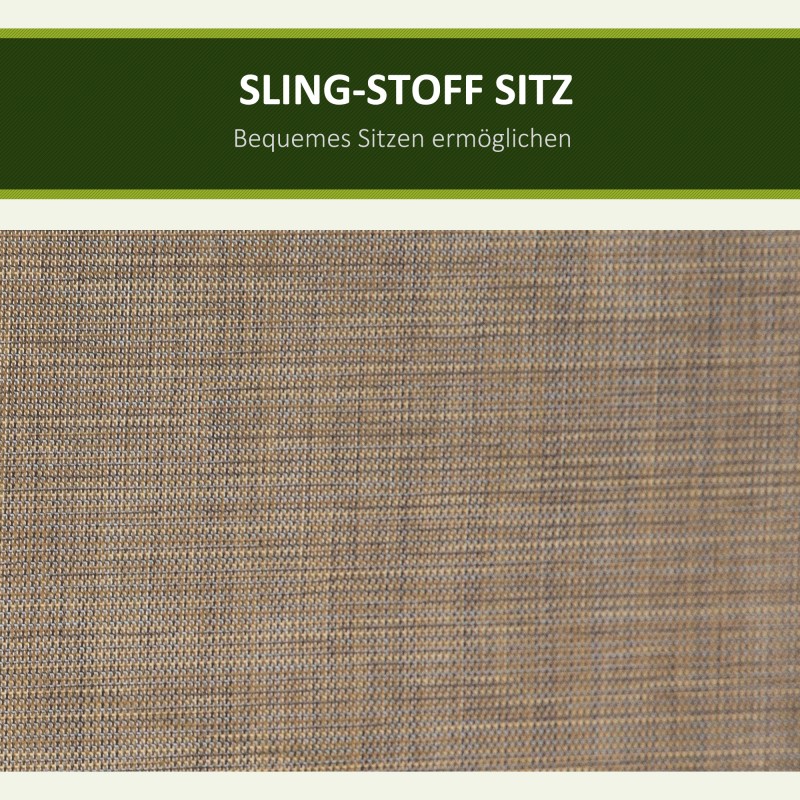 Puutarhakeinu 3 hengen, säädettävä aurinkokatos, metalli/alumiini, 196 x 128 x 172 cm, ruskea/musta