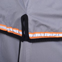 Polkupyörän tavaraperäkärry kokoontaitettava teräsrunko 140 x 88 x 60 cm 40 kg harmaa/musta