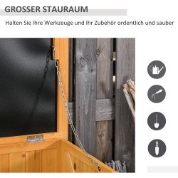 Puutarhan säilytyslaatikko ulkokäyttöön, kuusipuu, 127 x 56 x 60 cm, keltainen