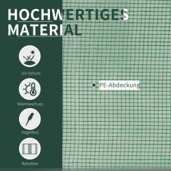 Kasvihuone ulkokäyttöön teräsrungolla ja muovikalvolla 200 x 100 x 80 cm vihreä