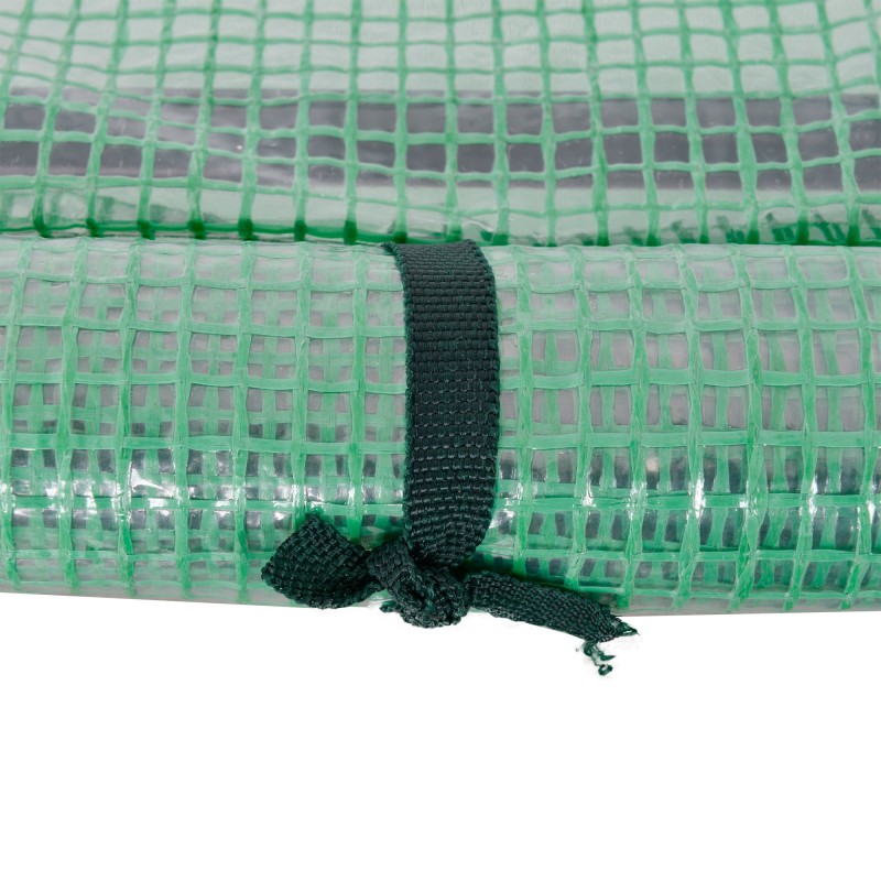 Kasvihuone ulkokäyttöön teräsrungolla ja muovikalvolla 200 x 100 x 80 cm vihreä