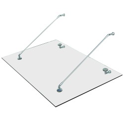 Lasikatos ulko ovelle karkaistu turvalasi ruostumaton teräs kirkas 150 x 90 cm