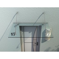 Lasikatos ulko-ovelle, karkaistu turvalasi, ruostumaton teräs, kirkas 150 x 90 cm