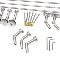 Lasikatos ulko-ovelle karkaistu turvalasi 12 mm ruostumaton teräs 200 x 90 cm kirkas