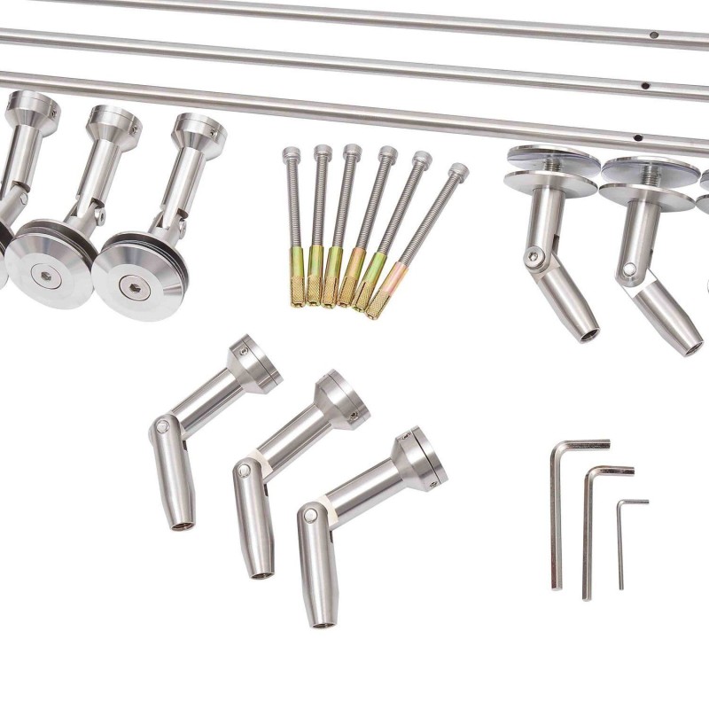 Lasikatos ulko-ovelle karkaistu turvalasi 12 mm ruostumaton teräs 200 x 90 cm kirkas