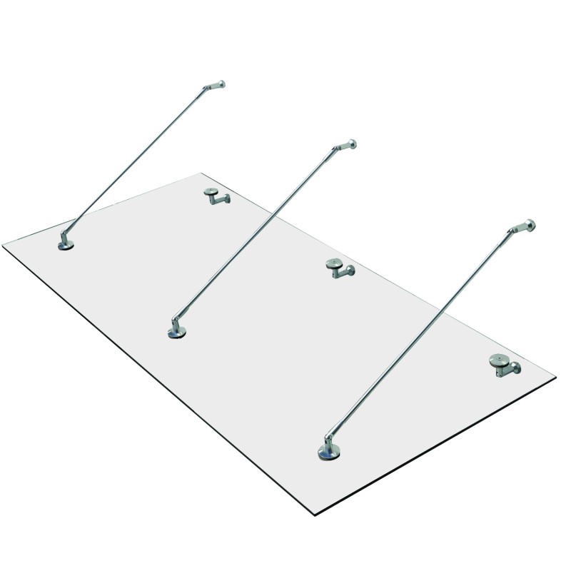 Lasikatos ulko-ovelle karkaistu turvalasi 12 mm ruostumaton teräs 200 x 90 cm kirkas