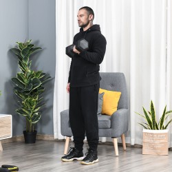 Käsipaino kuusikulmainen 15 kg, kumipäällysteinen valurauta, rihloitettu metallikahva, musta