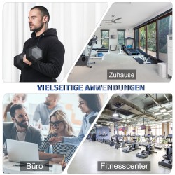 Käsipaino kuusikulmainen 15 kg, kumipäällysteinen valurauta, rihloitettu metallikahva, musta