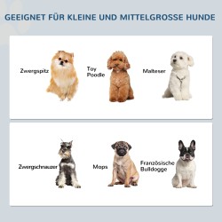 Koiran ruokailutaso kahdella ruostumattomasta teräksestä valmistetulla kulholla 44x24x15 cm 0,9 l harmaa