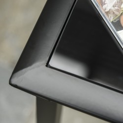 Puutarhan lepotuolisetti ulkokäyttöön, 3 osaa (2 lepotuolia + sivupöytä), metalli, harmaa/musta