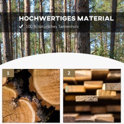 Puutarhapenkki ulkokäyttöön kuusi 98 x 50 x 39,5 cm luonnonvärinen selkänojaton