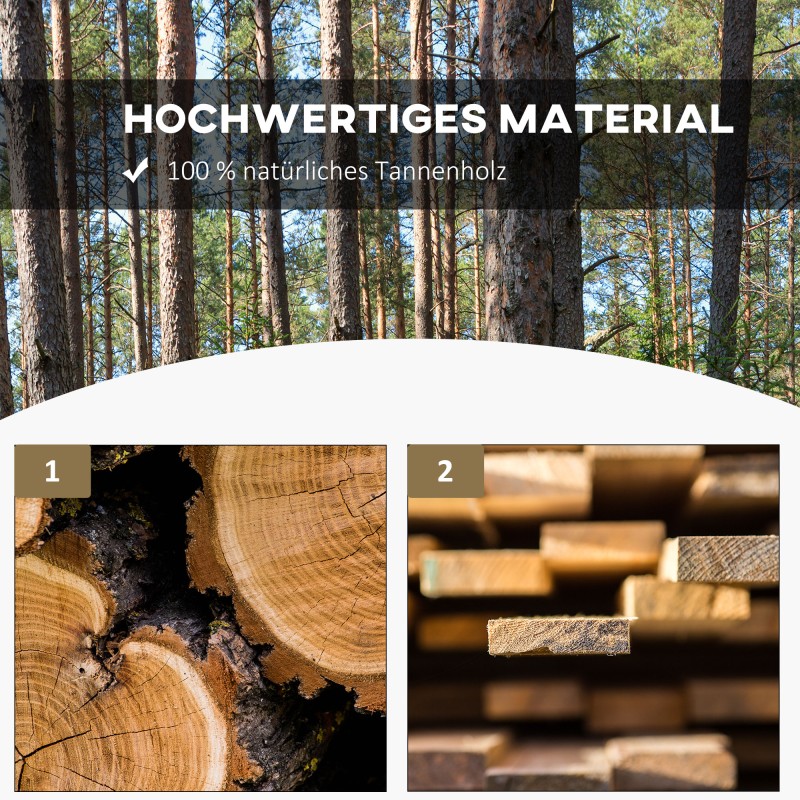 Puutarhapenkki ulkokäyttöön kuusi 98 x 50 x 39,5 cm luonnonvärinen selkänojaton