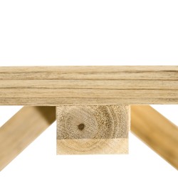 Puutarhapenkki ulkokäyttöön kuusi 98 x 50 x 39,5 cm luonnonvärinen selkänojaton