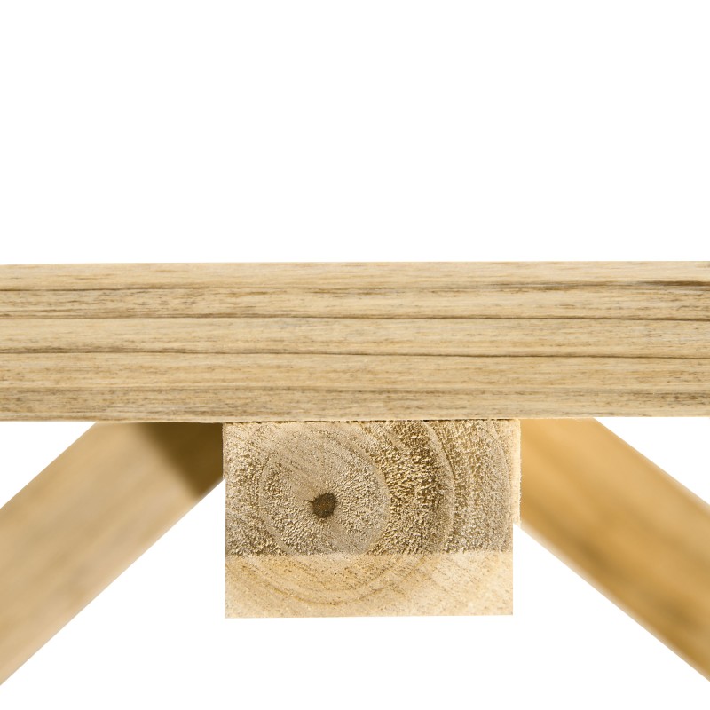 Puutarhapenkki ulkokäyttöön kuusi 98 x 50 x 39,5 cm luonnonvärinen selkänojaton