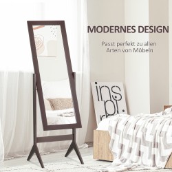 Lattiapeili koko vartalon peili MDF 47 x 46 x 148 cm kahvinruskea