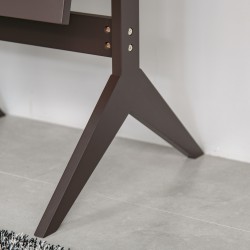 Lattiapeili koko vartalon peili MDF 47 x 46 x 148 cm kahvinruskea