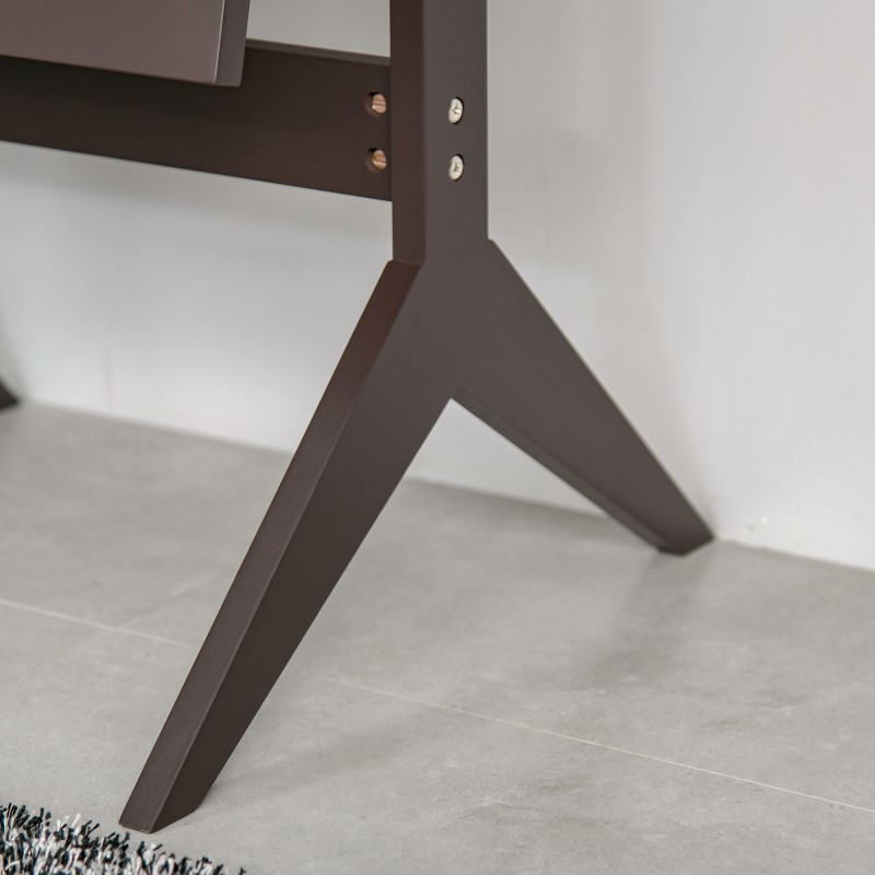 Lattiapeili koko vartalon peili MDF 47 x 46 x 148 cm kahvinruskea