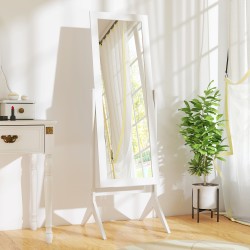 Täyskorkea lattiapeili MDF-runko 47 x 46 x 148 cm valkoinen
