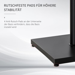 Parasolijalusta puutarhaan, betonitäytteinen metalli, Ø35/38/48 mm, 45 x 45 x 39 cm, musta